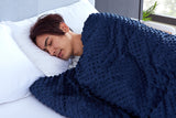 NNEKGE Mink Dot Weighted Cotton Blanket (Navy 7KG)