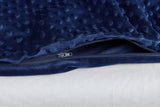 NNEKGE Mink Dot Weighted Cotton Blanket (Navy 9KG)