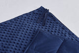 NNEKGE Mink Dot Weighted Cotton Blanket (Navy 9KG)