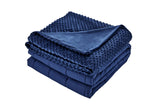 NNEKGE Mink Dot Weighted Cotton Blanket (Navy 9KG)