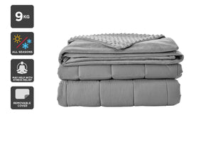 NNEKGE Mink Dot Weighted Cotton Blanket (Silver 9KG)