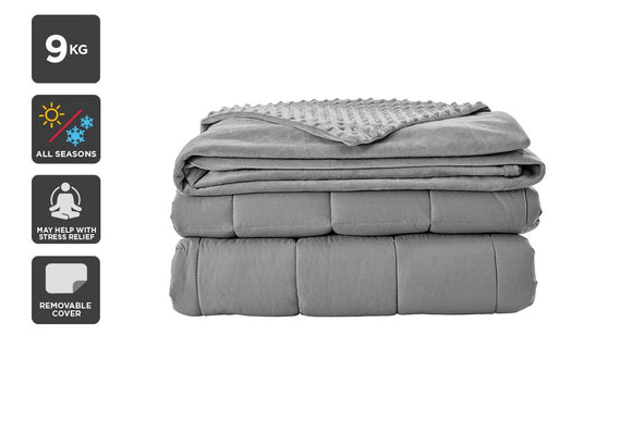 NNEKGE Mink Dot Weighted Cotton Blanket (Silver 9KG)
