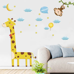 NNEKGE Monkey and the Giraffe Wall Sticker