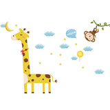 NNEKGE Monkey and the Giraffe Wall Sticker