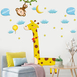NNEKGE Monkey and the Giraffe Wall Sticker