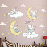 NNEKGE Cute Little Mouse Nursery Wall Sticker