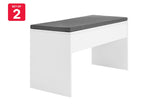 NNEKGE Nala 2 Pack Bench Seat (White)
