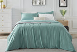NNEKGE 100% Natural Bamboo Quilt Cover Set (Sage King)
