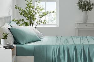 NNEKG 100% Natural Bamboo Bed Sheet Set (Sage Queen)