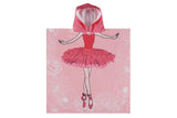 NNEKGE Ballerina Hooded Kids Beach Towel