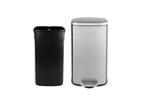 NNEKG 30L Foot Pedal Kitchen Rubbish Bin (Silver)