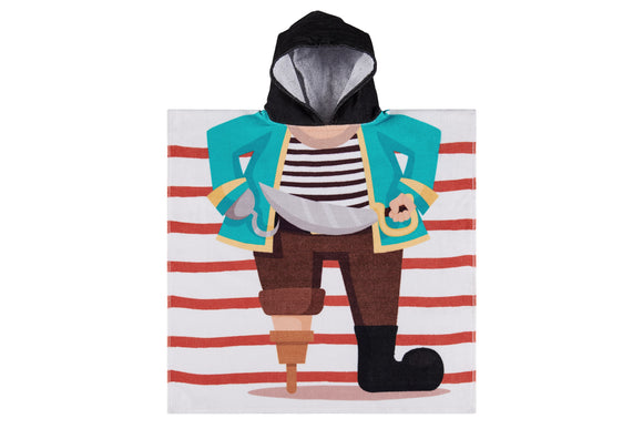 NNEKGE Kids Pirate Hooded Kids Beach Towel