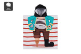 NNEKGE Kids Pirate Hooded Kids Beach Towel