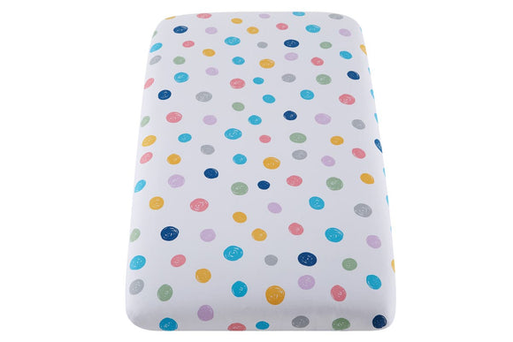 NNEKG Set of 2 Polka Dot Kids Fitted Sheet (Cot)