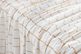 NNEKGE 150GSM Check Print Flannelette Bed Sheet Set (Butter King)