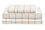 NNEKGE 150GSM Check Print Flannelette Bed Sheet Set (Butter Double)
