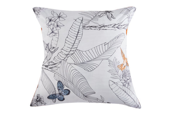 NNEKGE Set of 2 Fleur Printed Cotton Euro Pillowcases