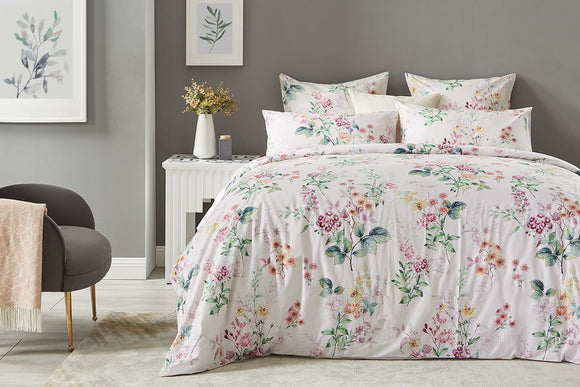 NNEKG Summer Dream Floral Cotton Quilt Cover Set (Single)