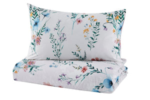 NNEKG Spring Posey Cotton Quilt Cover Set (Queen)