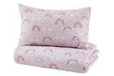 NNEKG Rainbow Dream Kids Quilt Cover Set (Pink Single)