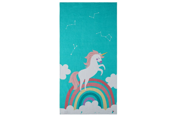 NNEKGE Rainbow Unicorn Kids Beach Towel