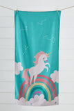 NNEKGE Rainbow Unicorn Kids Beach Towel