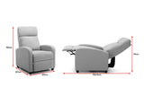 NNEKG Recliner Chair (Grey Fabric)