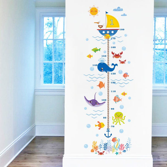 NNEKG Sealife Height Measurement Wall Sticker