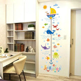 NNEKG Sealife Height Measurement Wall Sticker