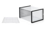NNEKGE Set of 12 Click Shoe Storage Box (Large Clear Black)