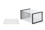 NNEKGE Set of 12 Click Shoe Storage Box (Medium Clear Black)