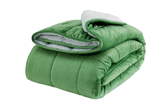 NNEKGE Sherpa Weighted Blanket (Jade 9 KG)