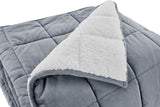 NNEKGE Weighted Sherpa Blanket (Charcoal 11 KG)