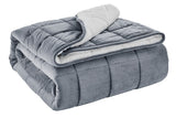 NNEKGE Weighted Sherpa Blanket (Charcoal 9 KG)