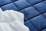 NNEKGE Weighted Sherpa Blanket (Navy 11 KG)