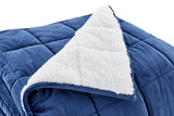 NNEKGE Weighted Sherpa Blanket (Navy 9 KG)