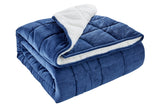 NNEKGE Weighted Sherpa Blanket (Navy 9 KG)