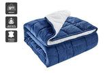 NNEKGE Weighted Sherpa Blanket (Navy 9 KG)