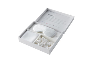 NNEKG 4 Piece Mulberry Silk Gift Set (White)