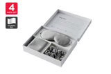 NNEKG 4 Piece Mulberry Silk Gift Set (Silver)
