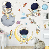 NNEKGE Astronauts in Space Wall Decal Sticker