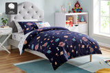 NNEKG Space Discovery Kids Quilt Cover (Blue Single)