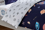 NNEKG Space Discovery Kids Quilt Cover (Blue Double)