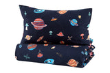 NNEKG Space Discovery Kids Quilt Cover (Blue Single)