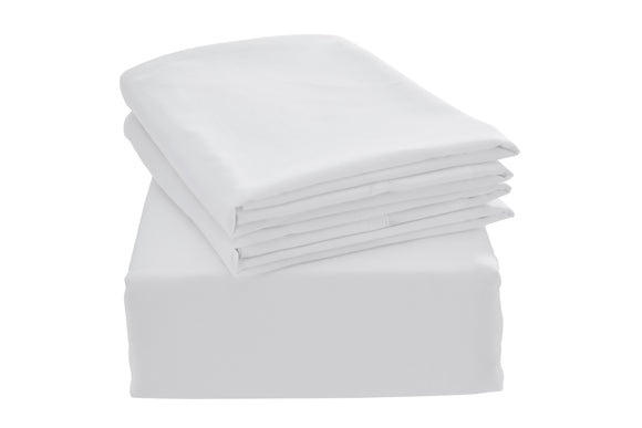 NNEKG Premium Bamboo Blend Sheet Set (White King)