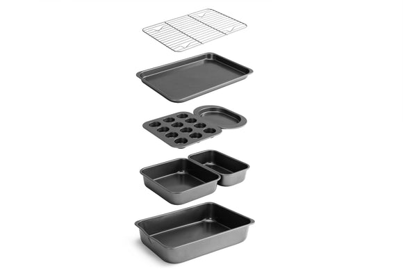 NNEKG Space Saving 7 Piece Non Stick Bakeware Set