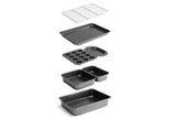 NNEKG Space Saving 7 Piece Non Stick Bakeware Set