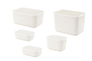 NNEKG 5 Pack Storage Box Set (White)
