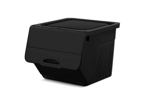 NNEKG 3 Pack Stackable Storage Boxes (Large Black)