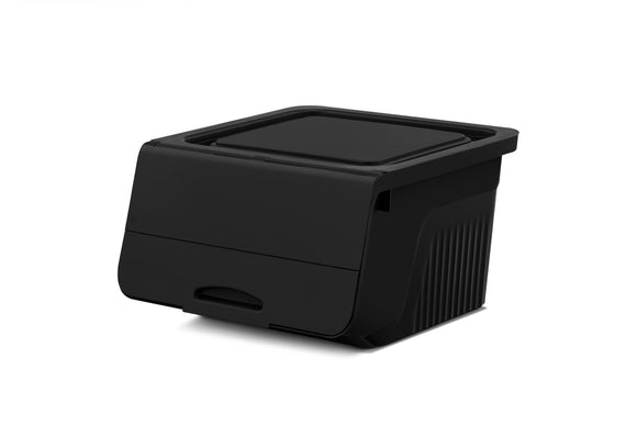 NNEKG 3 Pack Stackable Storage Boxes (Medium Black)